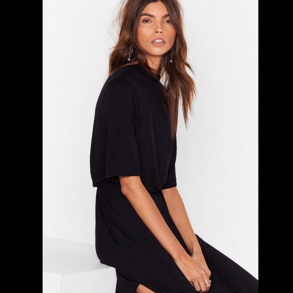 🎁 Nasty Gal Black Dress-6 - Picture 4 of 7